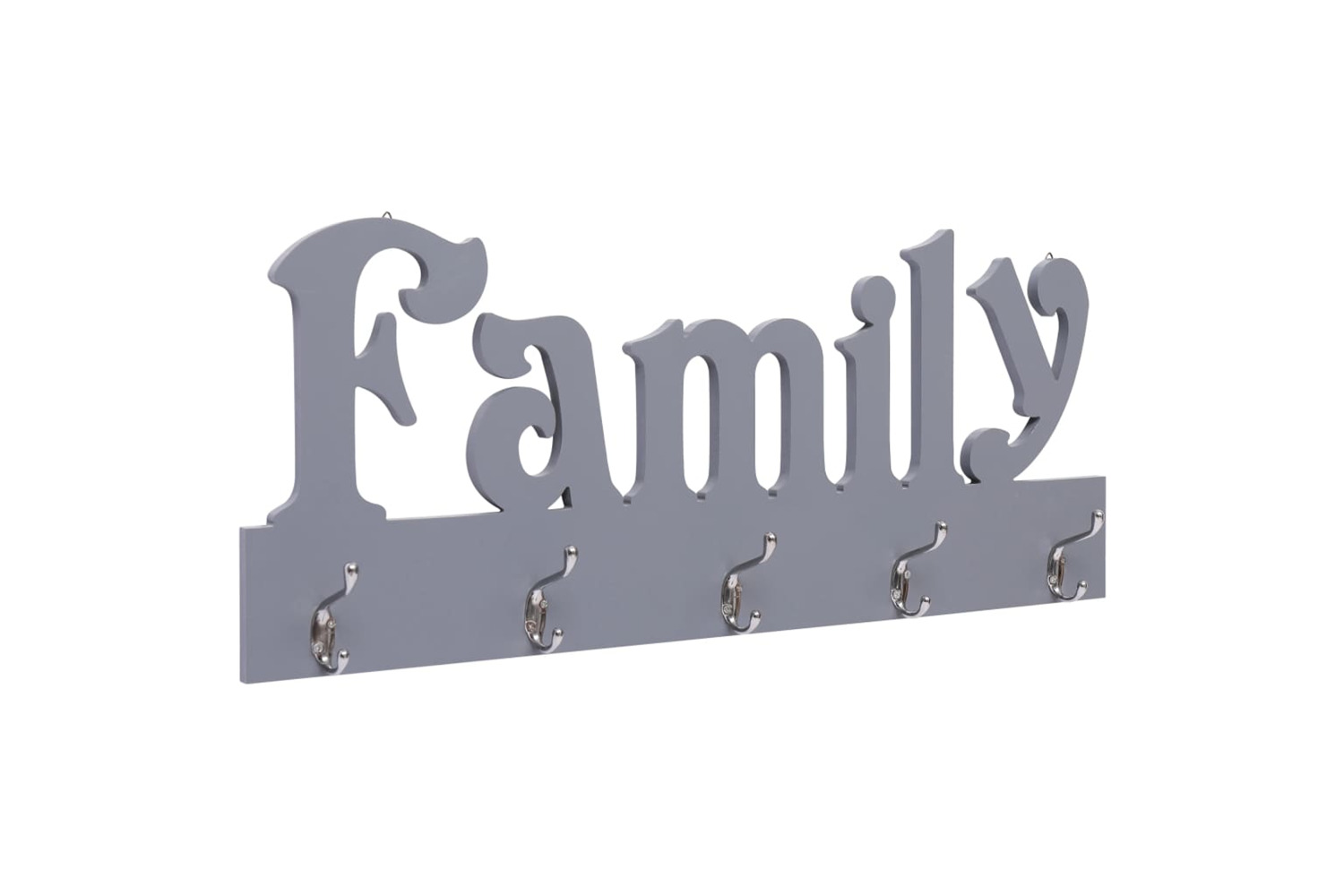 vidaXL 284246 Wall Mounted Coat Rack Family Grey 74x29.5cm