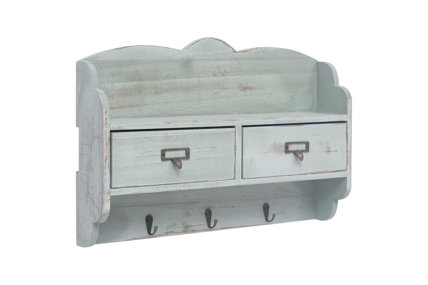 vidaXL 284240 Wall Mounted Coat Rack Green 50x10x34cm Wood