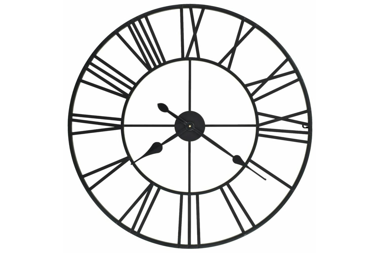 Vidaxl 50644 Vintage Wall Clock With Quartz Movement Metal 80 Cm Xxl