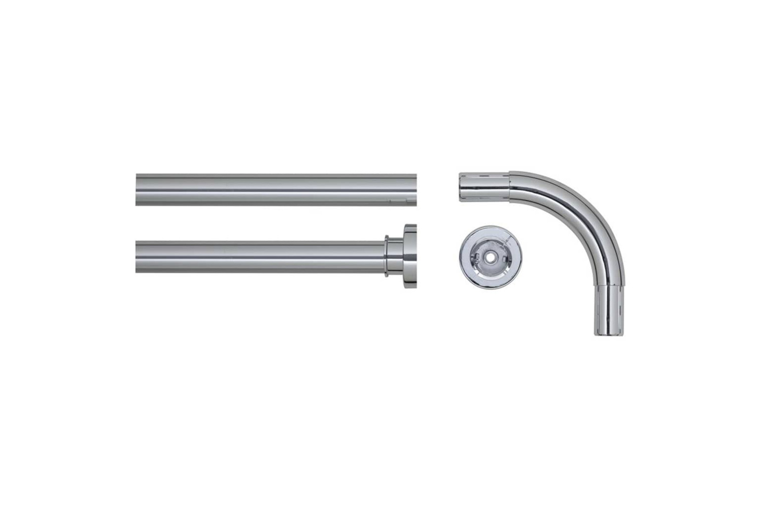 Sealskin 436884 Corner Shower Curtain Rod Set 90x90 Cm Chrome