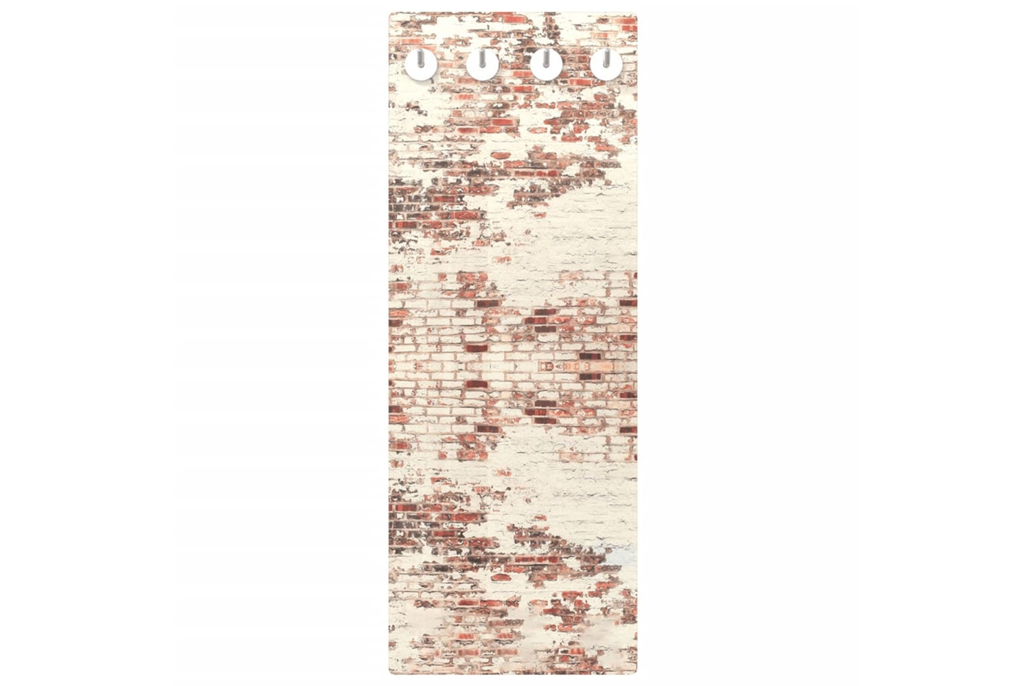 vidaXL 322287 Wall Mounted Coat Rack 80x30cm Tempered Glass Brick Wall
