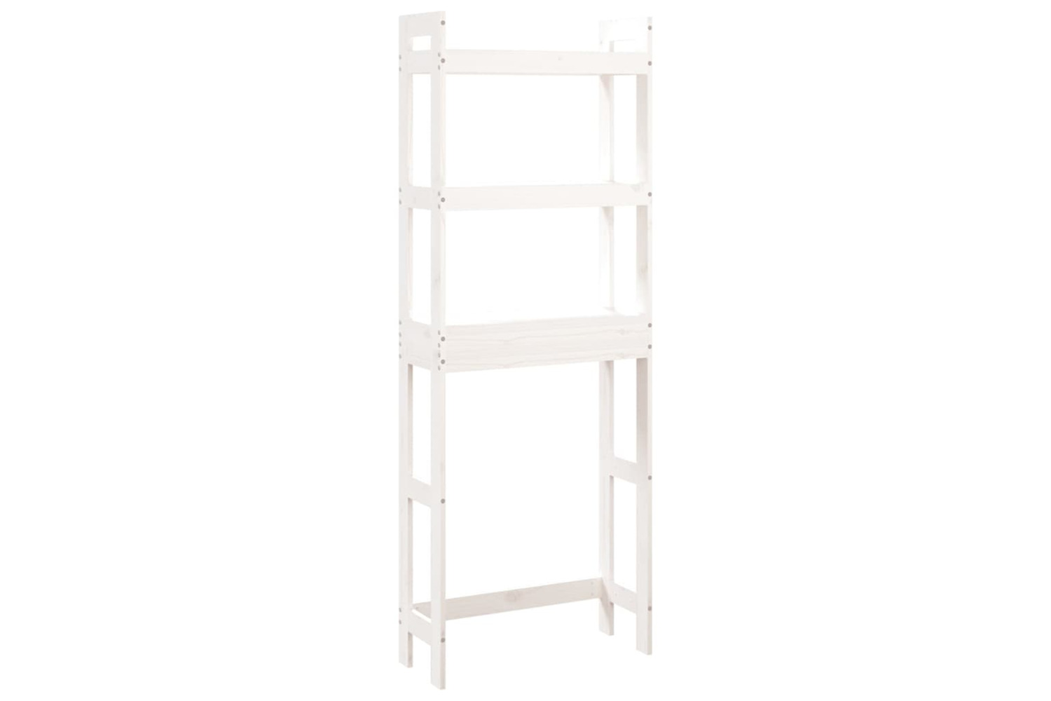 vidaXL 824659 Toilet Rack White 63x26x171cm Solid Wood Pine