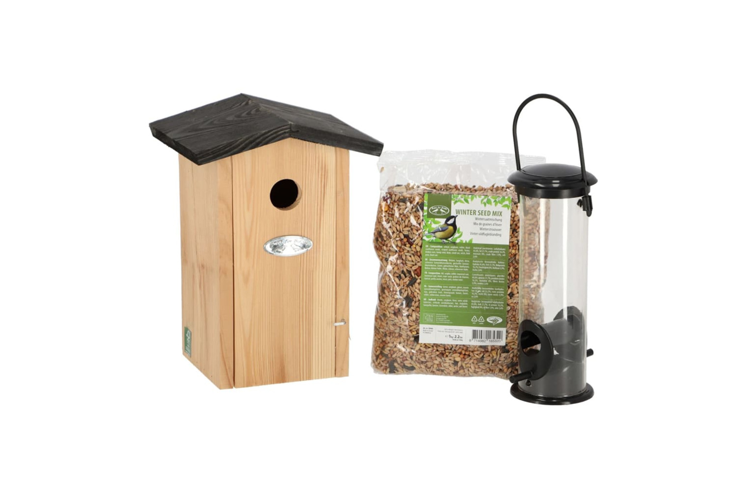 Esschert Design 444898 Complete Blue Tit Bird Feeder Set