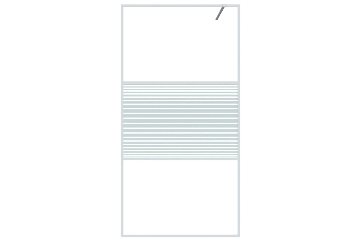 vidaXL 152152 Walk-in Shower Wall White 100x195cm Clear Esg Glass