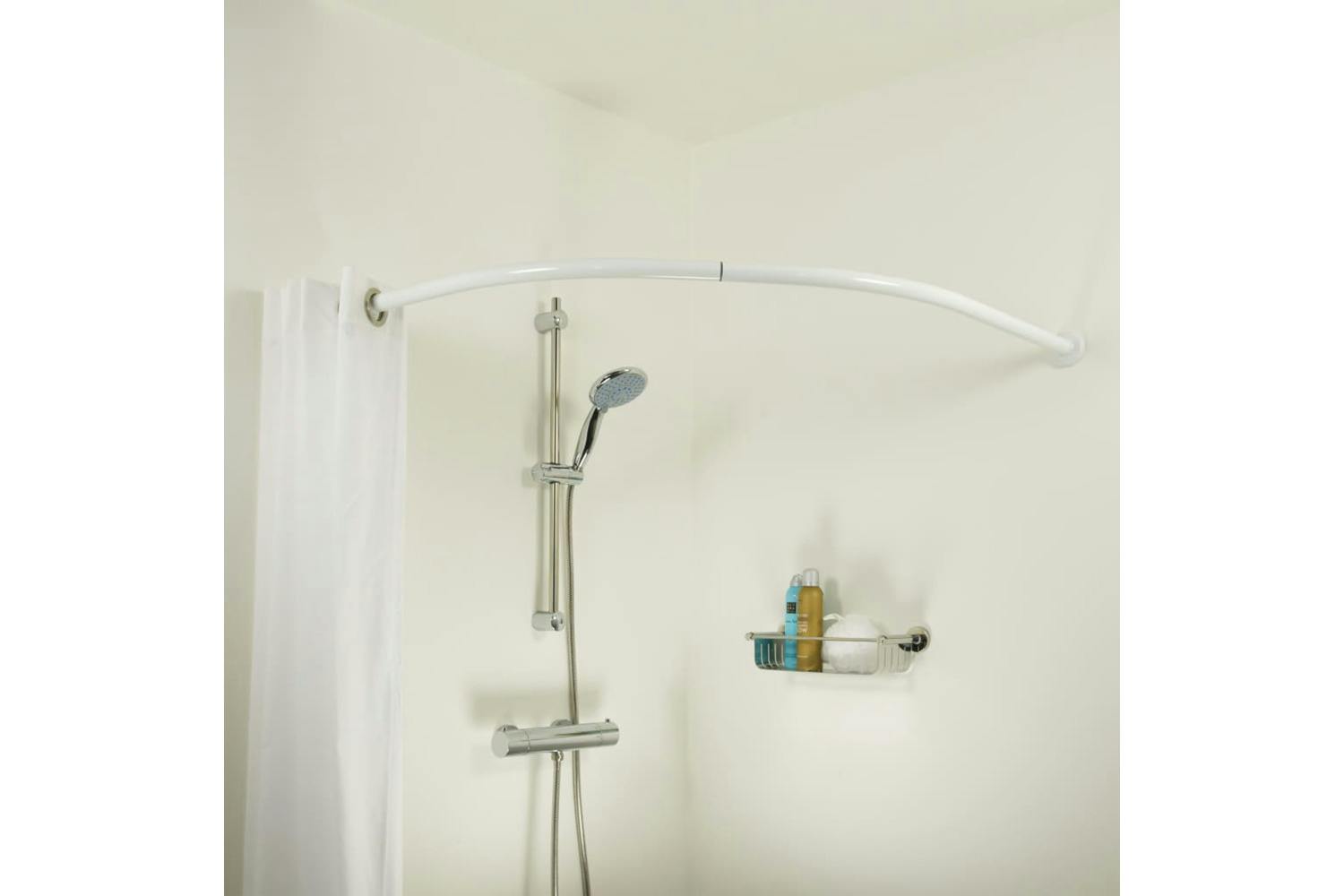 Sealskin Curved Shower Curtain Rod White