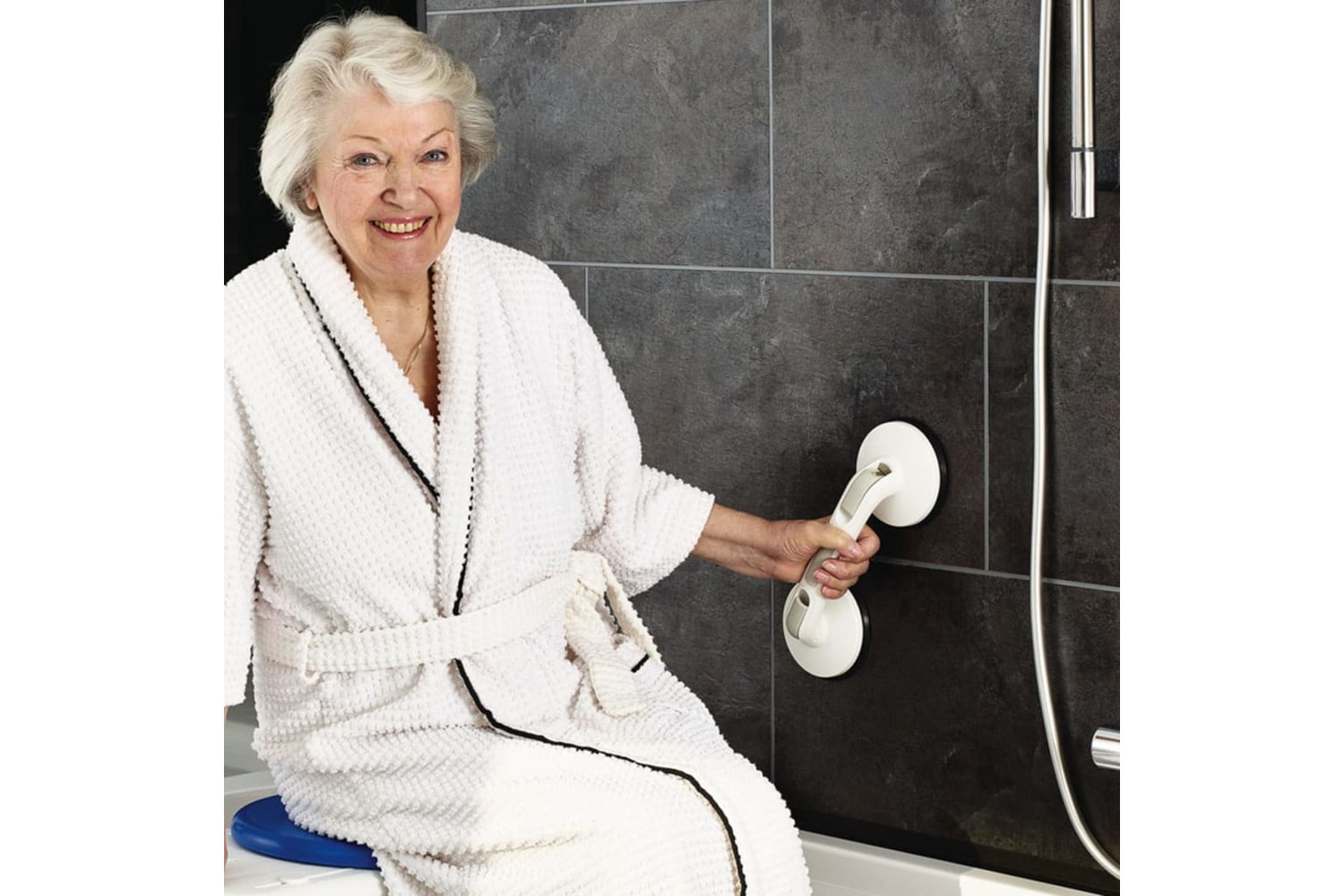 Ridder Suction Grab Rail Premium White 12.5 Cm 80 Kg A0243301