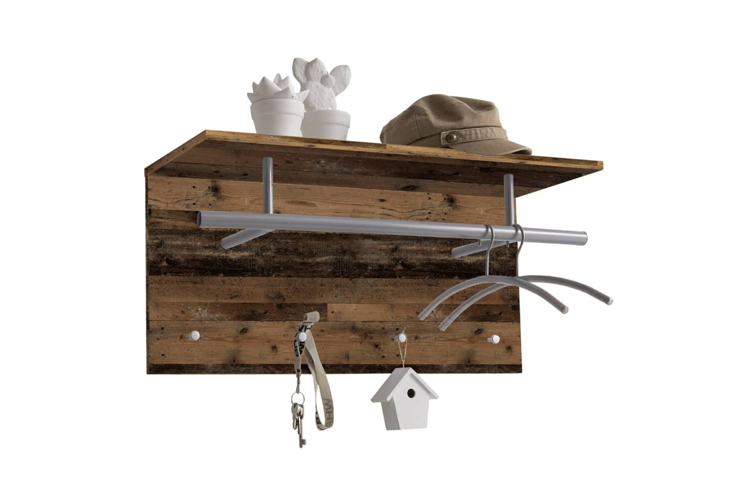 Fmd 428783 Wall-mounted Coat Rack 72x29.3x34.5cm Old Style Brown