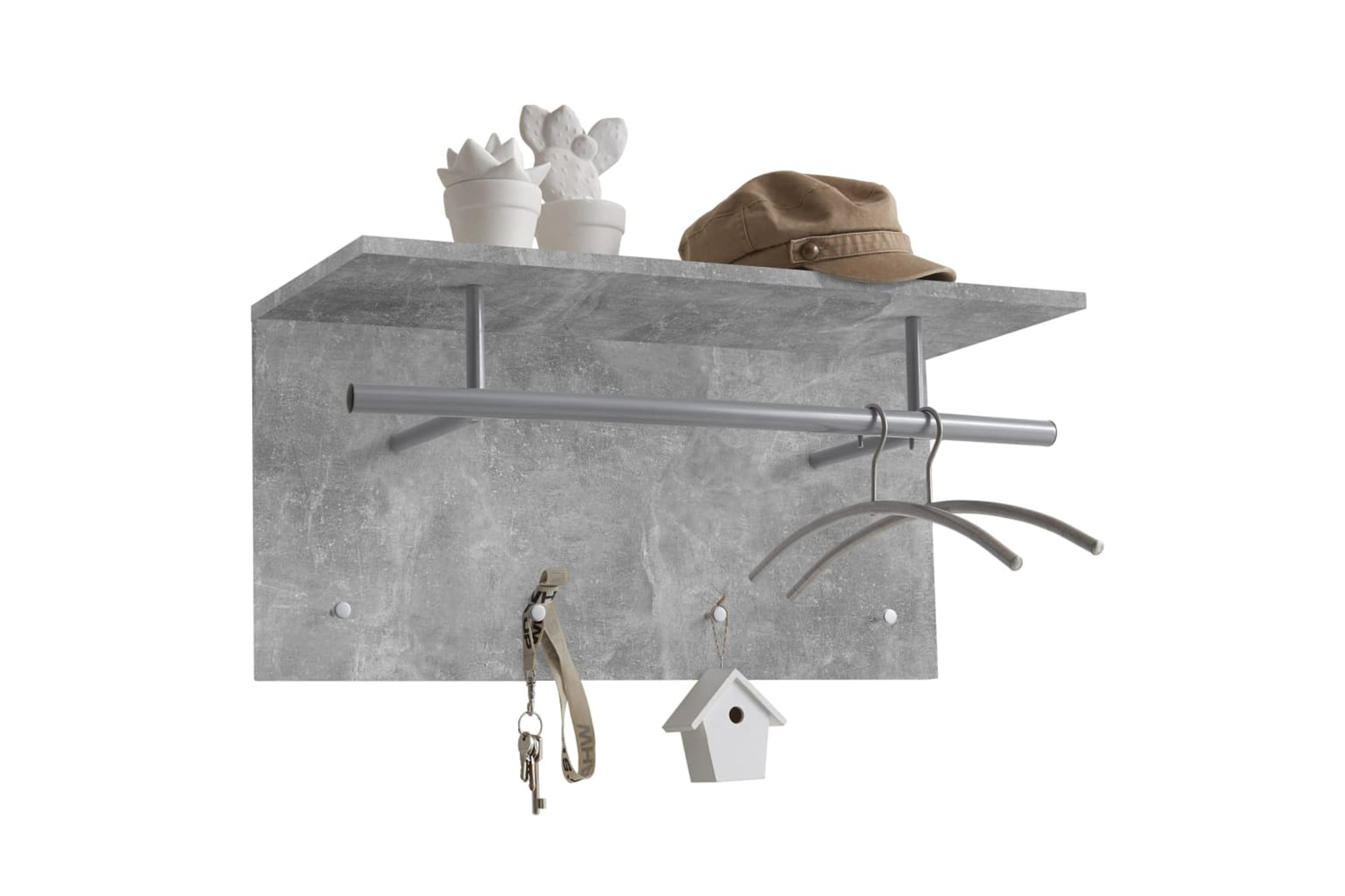 Fmd 428782 Wall-mounted Coat Rack 72x29.3x34.5cm Concrete Grey