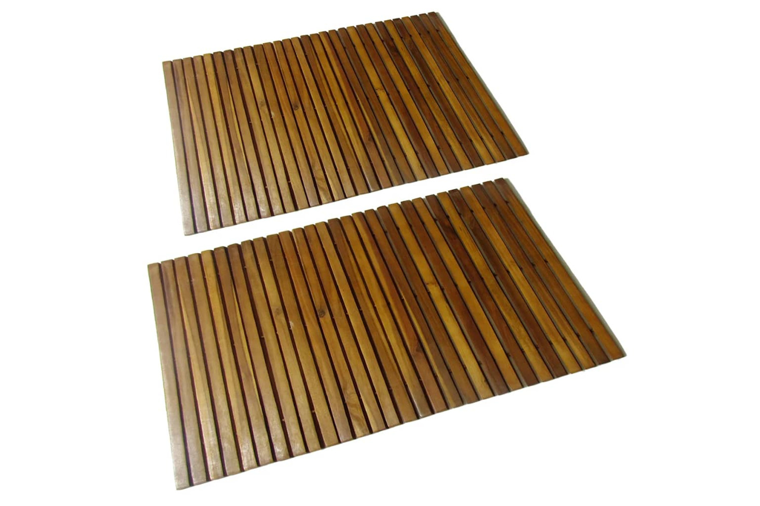 vidaXL 271768 2 Pcs Acacia Bath Mat 80 X 50cm