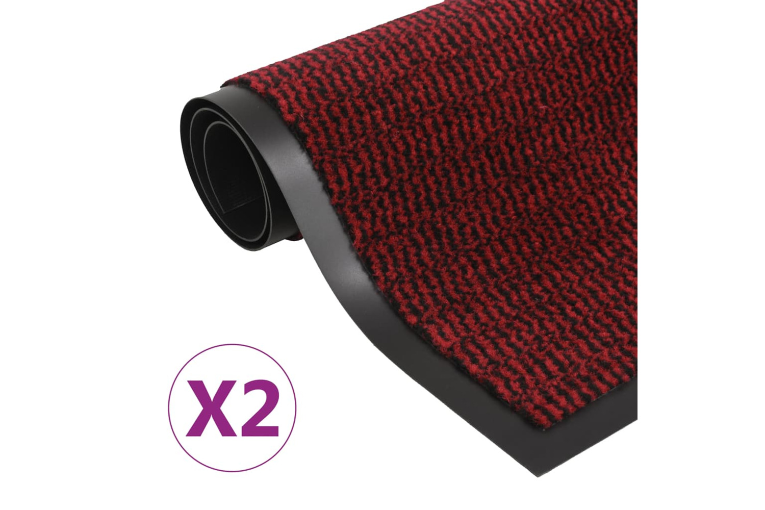 vidaXL 3051607 Dust Control Mats 2 Pcs Rectangular Tufted 60x90cm Red