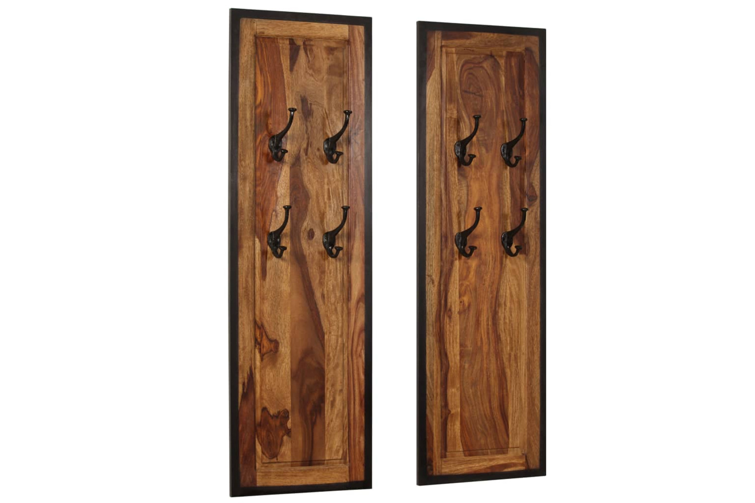 vidaXL 246232 Coat Racks 2 Pcs Solid Sheesham Wood