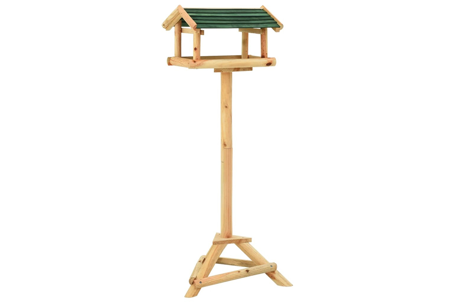 vidaXL 316418 Bird Feeder With Stand 37x28x100cm Solid Fir Wood