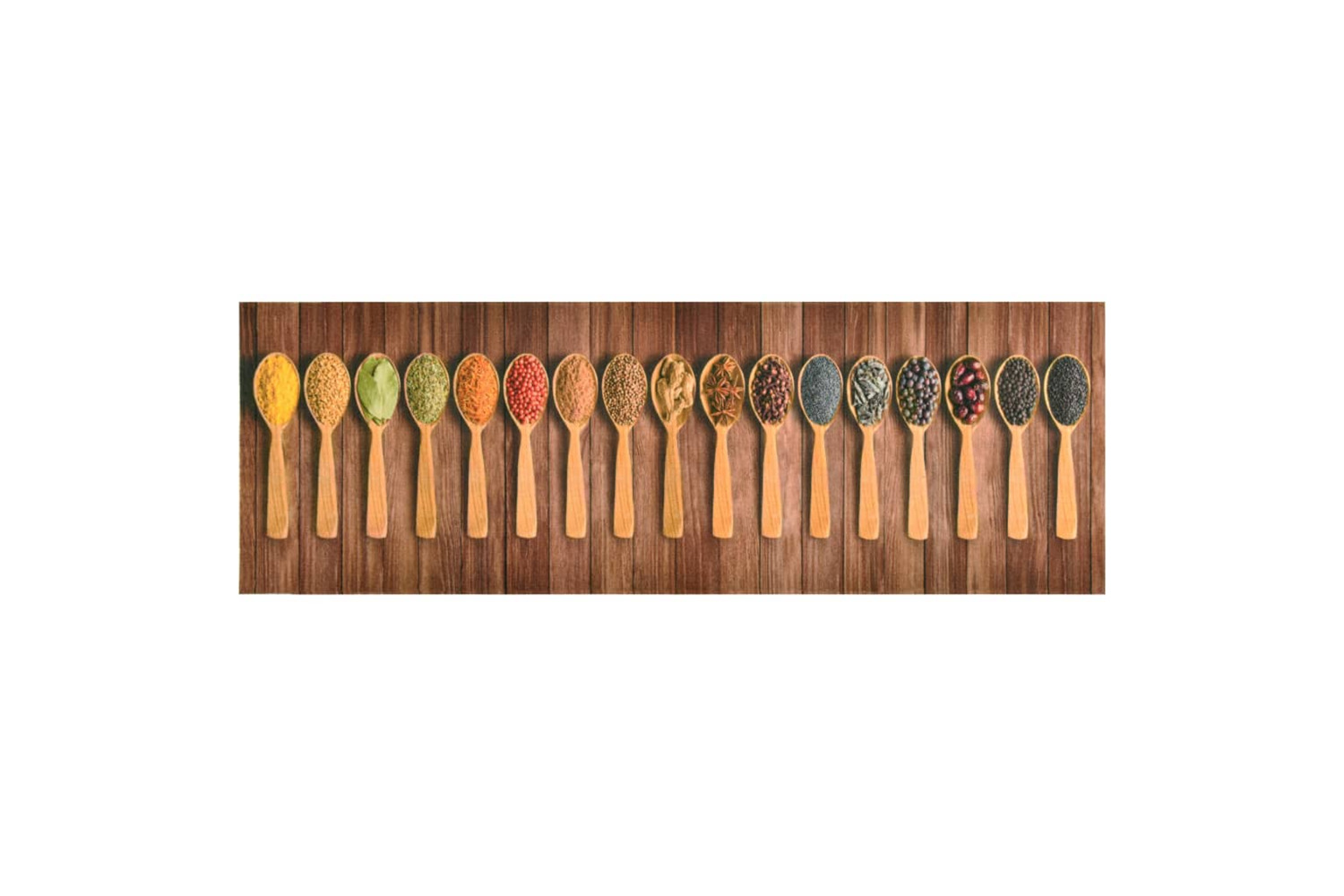 vidaXL 315958 Kitchen Carpet Washable Spoons 60x300cm