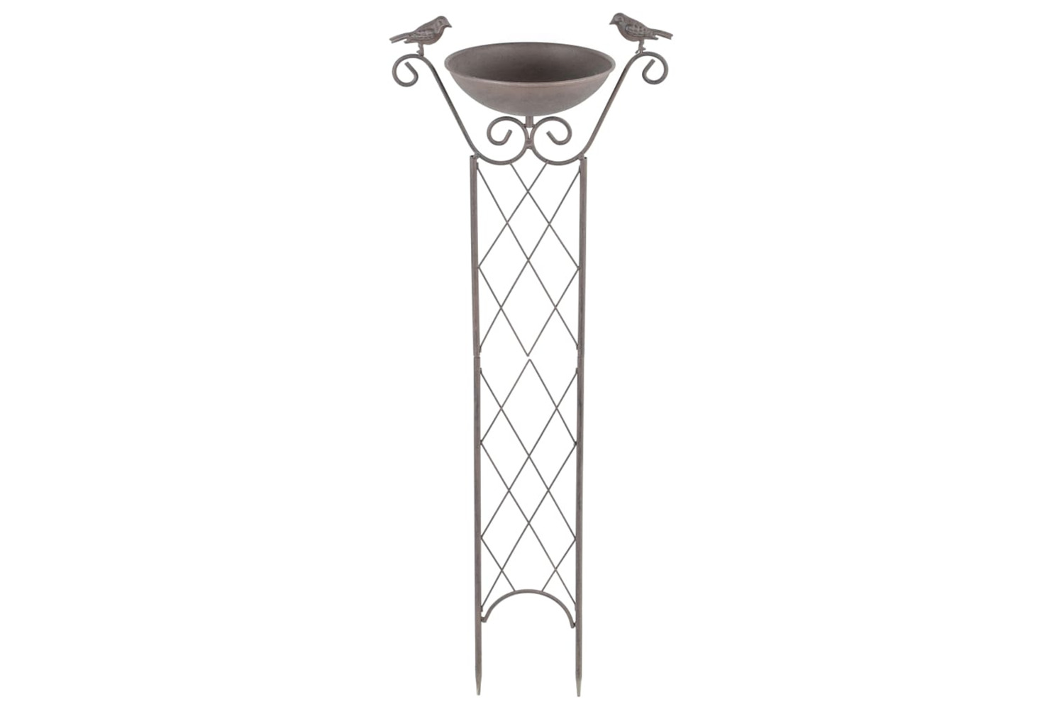 Hi 435235 Bird Feeder With Plant Support Brown