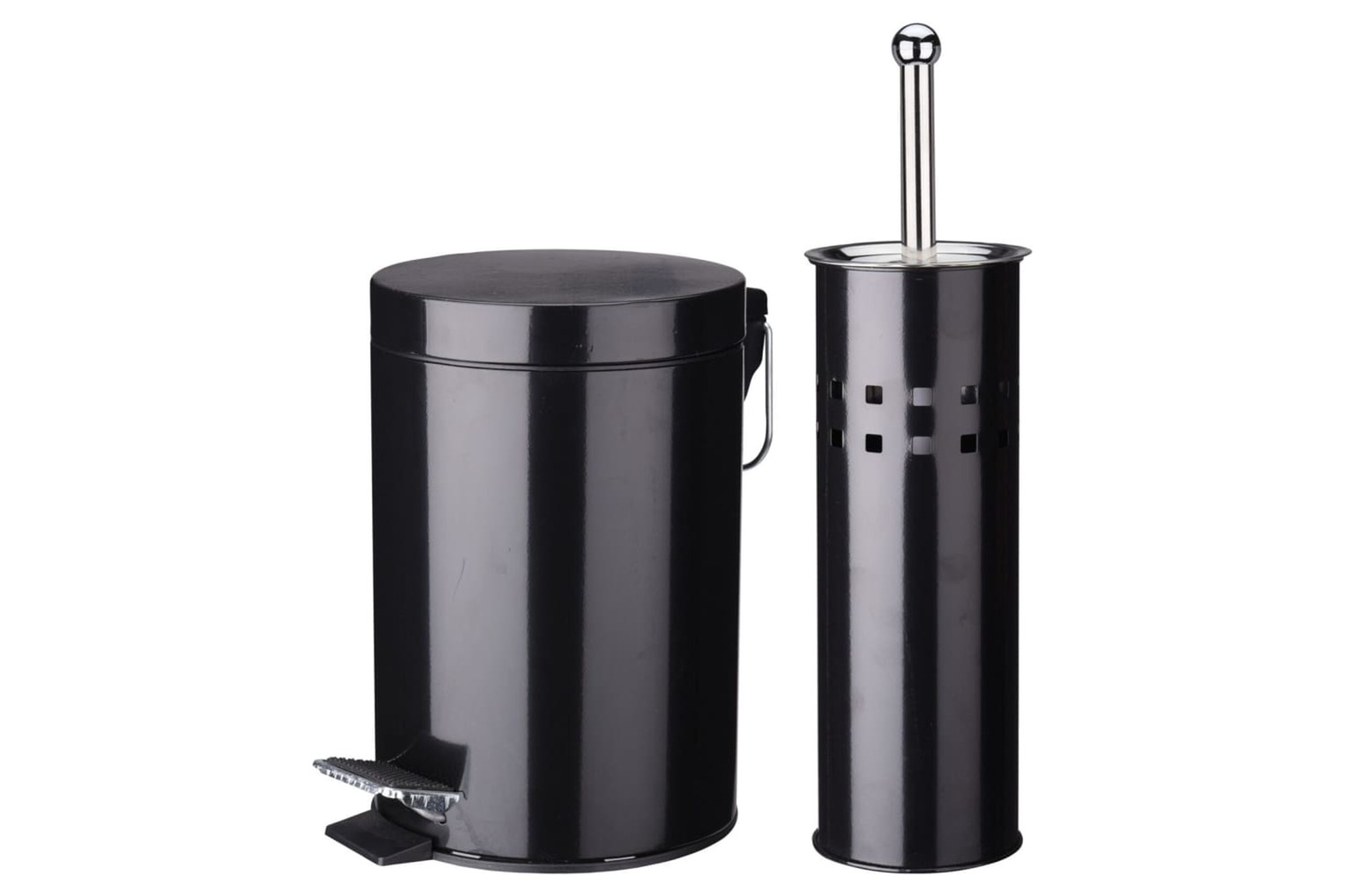Excellent Houseware 442491 2 Piece Bathroom Set Stainless Steel Black
