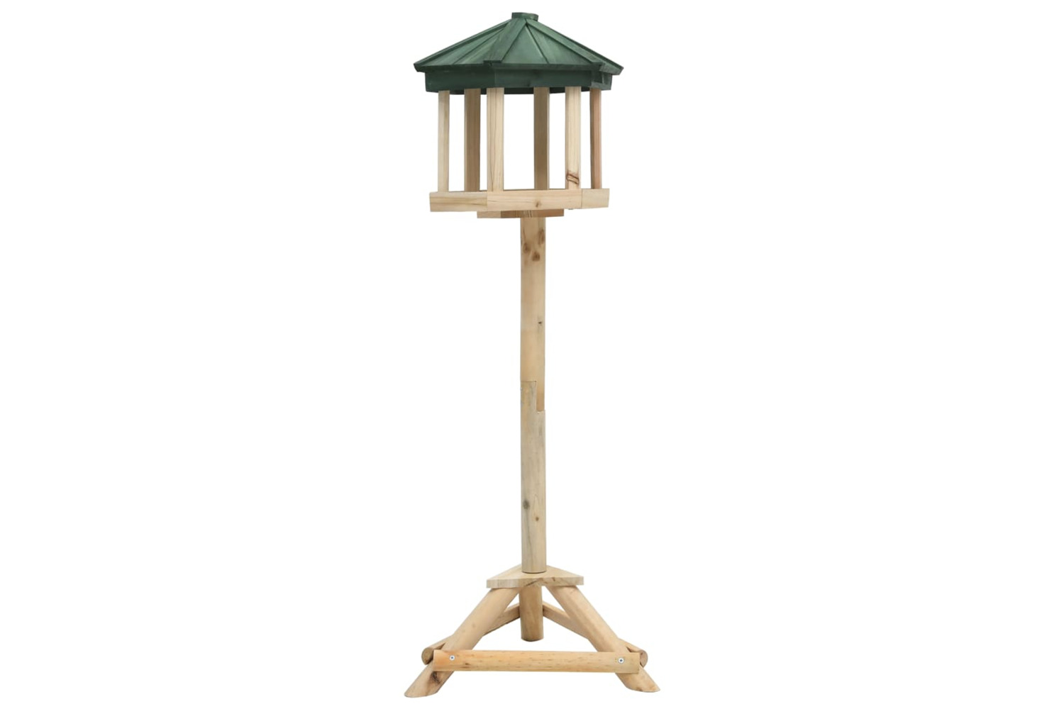 vidaXL Standing Bird Feeder Solid Firwood 33x110cm