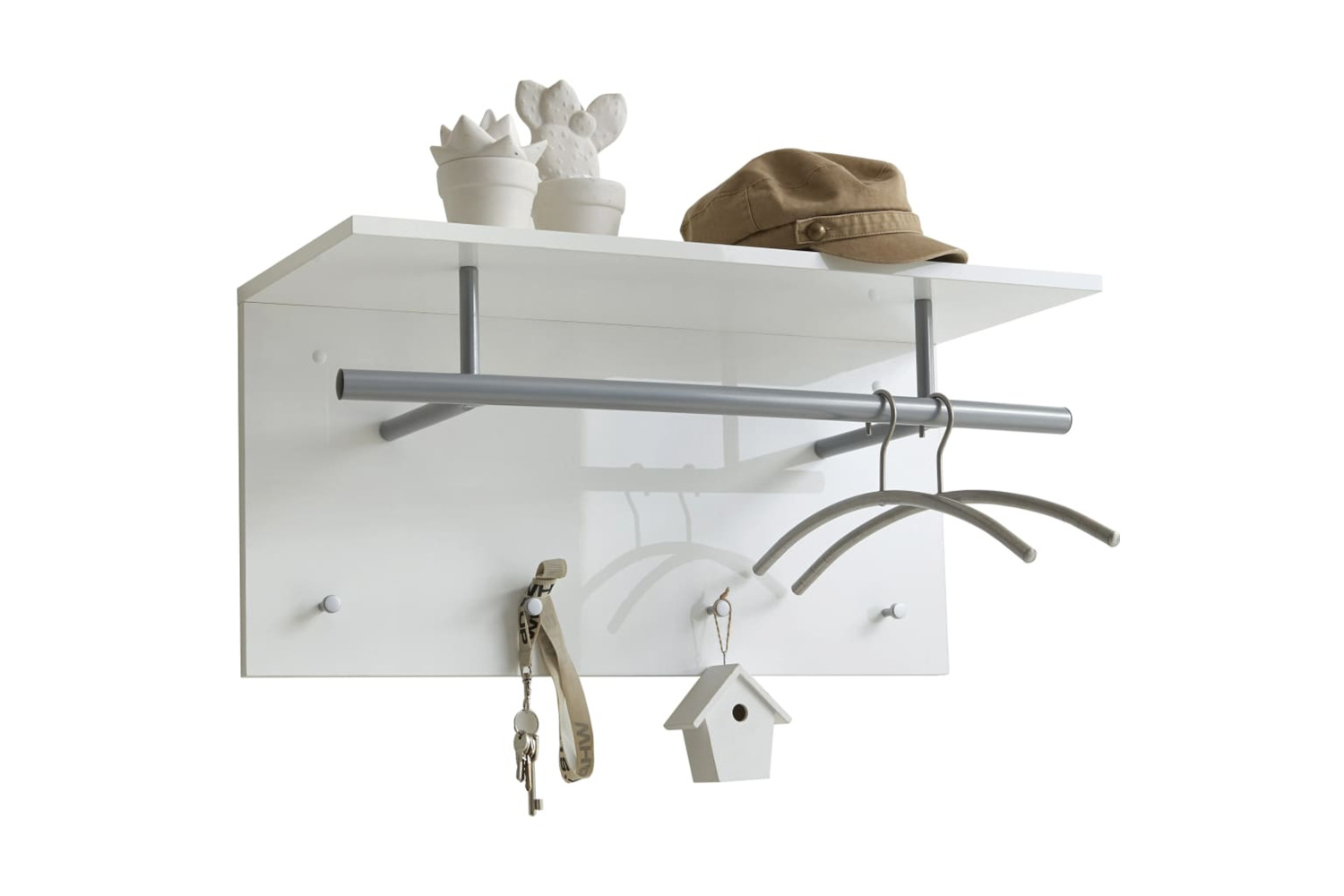 Fmd 428781 Wall-mounted Coat Rack 72x29.3x34.5 Cm White
