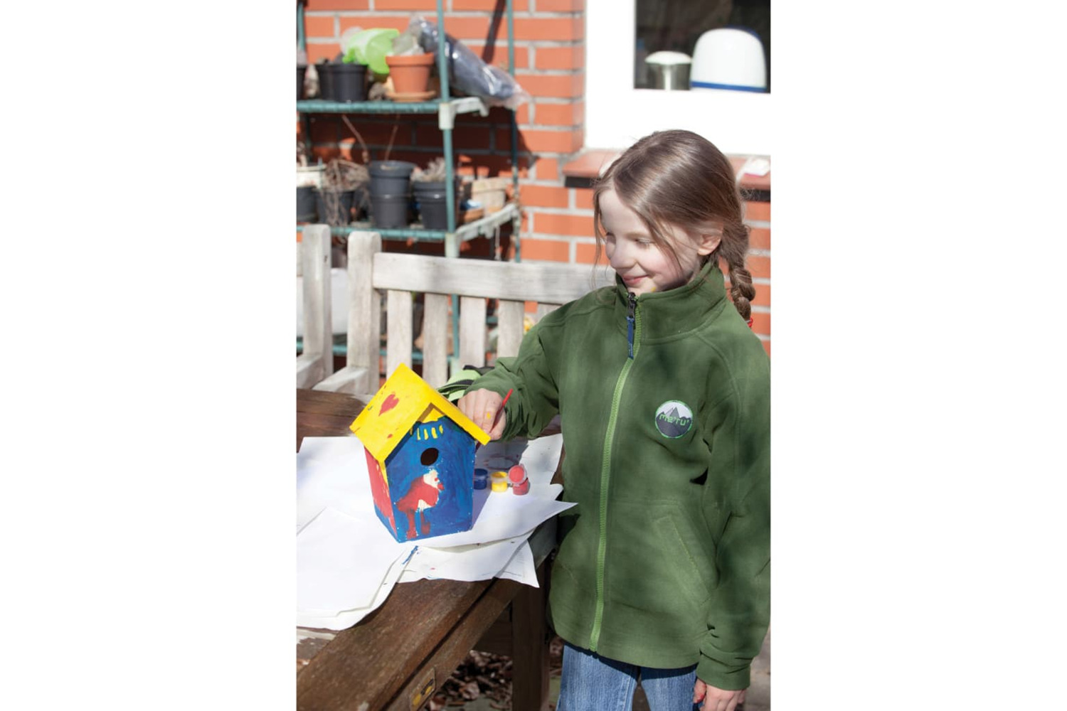 Esschert Design 411495 Diy Nesting Box With Paint 14.8x11.7x20 Cm Kg145