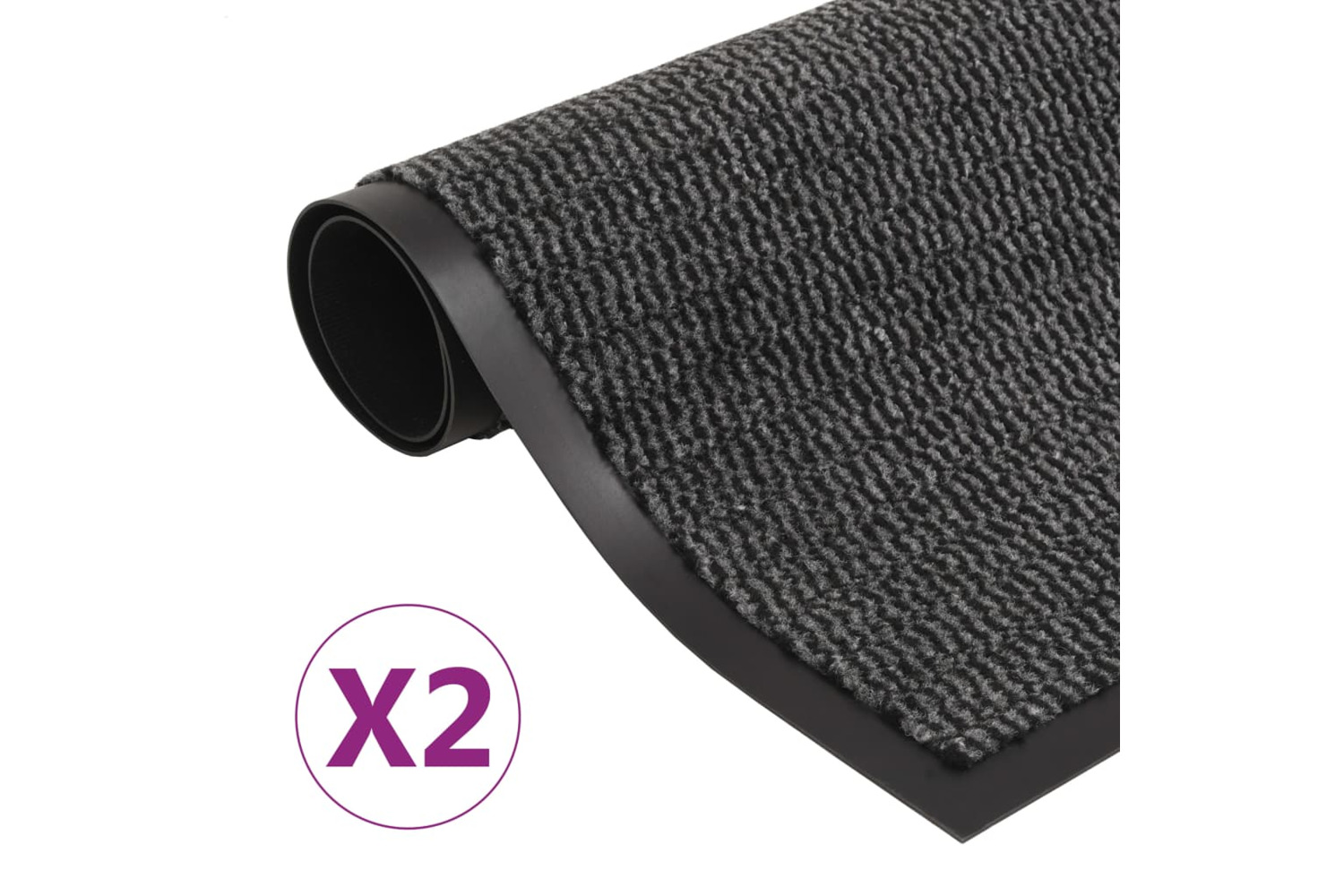 vidaXL 3051613 Dust Control Mats 2 Pcs Rectangular Tufted 90x150cm Anthracite