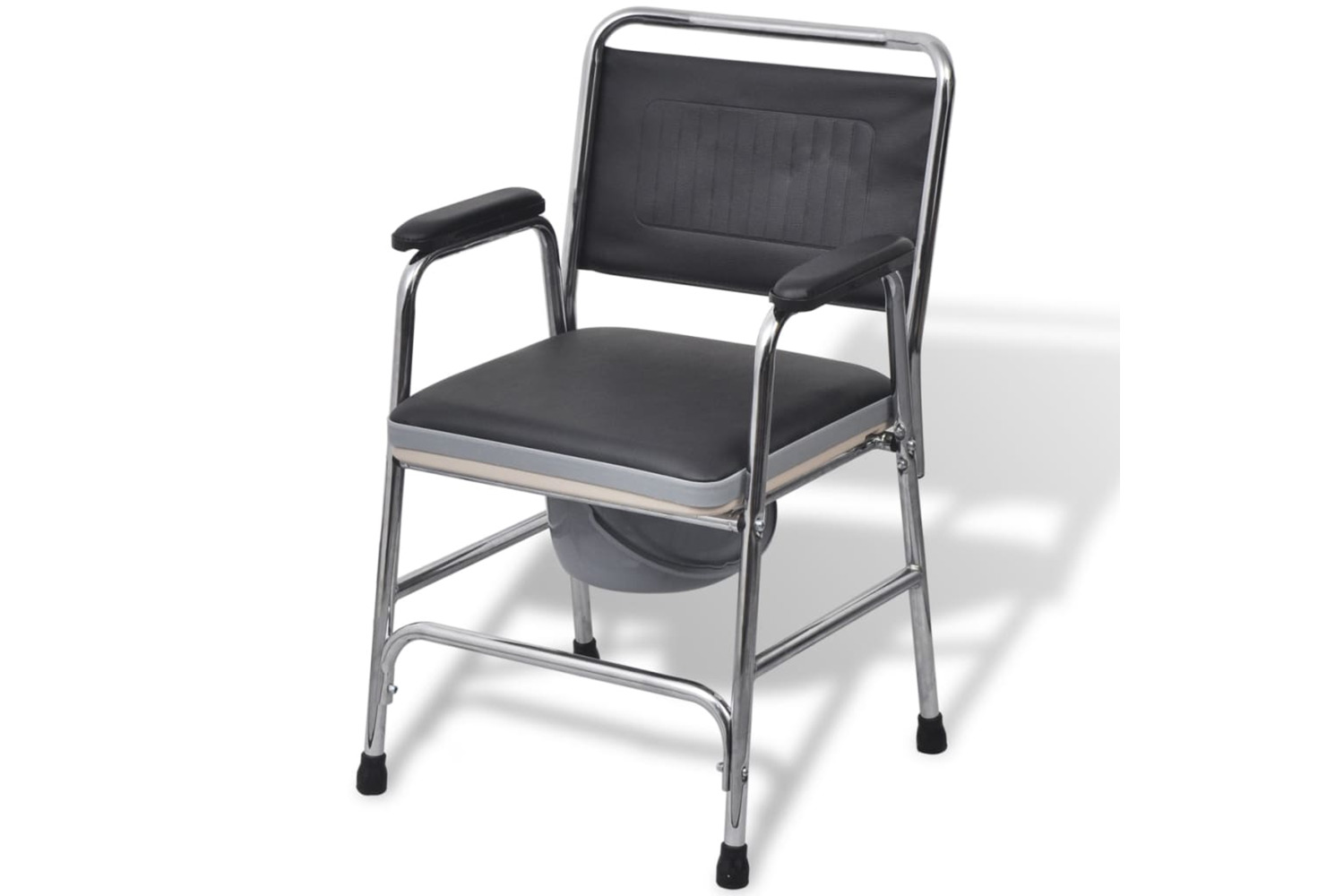 vidaXL 110131 Commode Chair Steel Black
