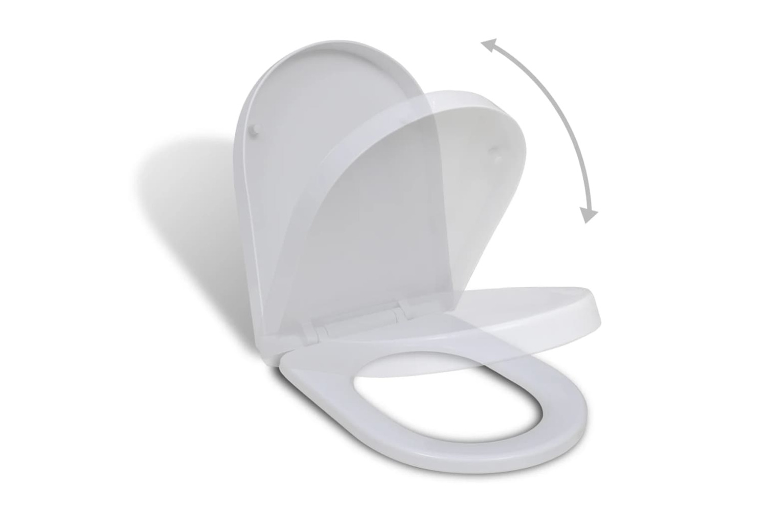 vidaXL 141763 White Soft-close Toilet Seat Square