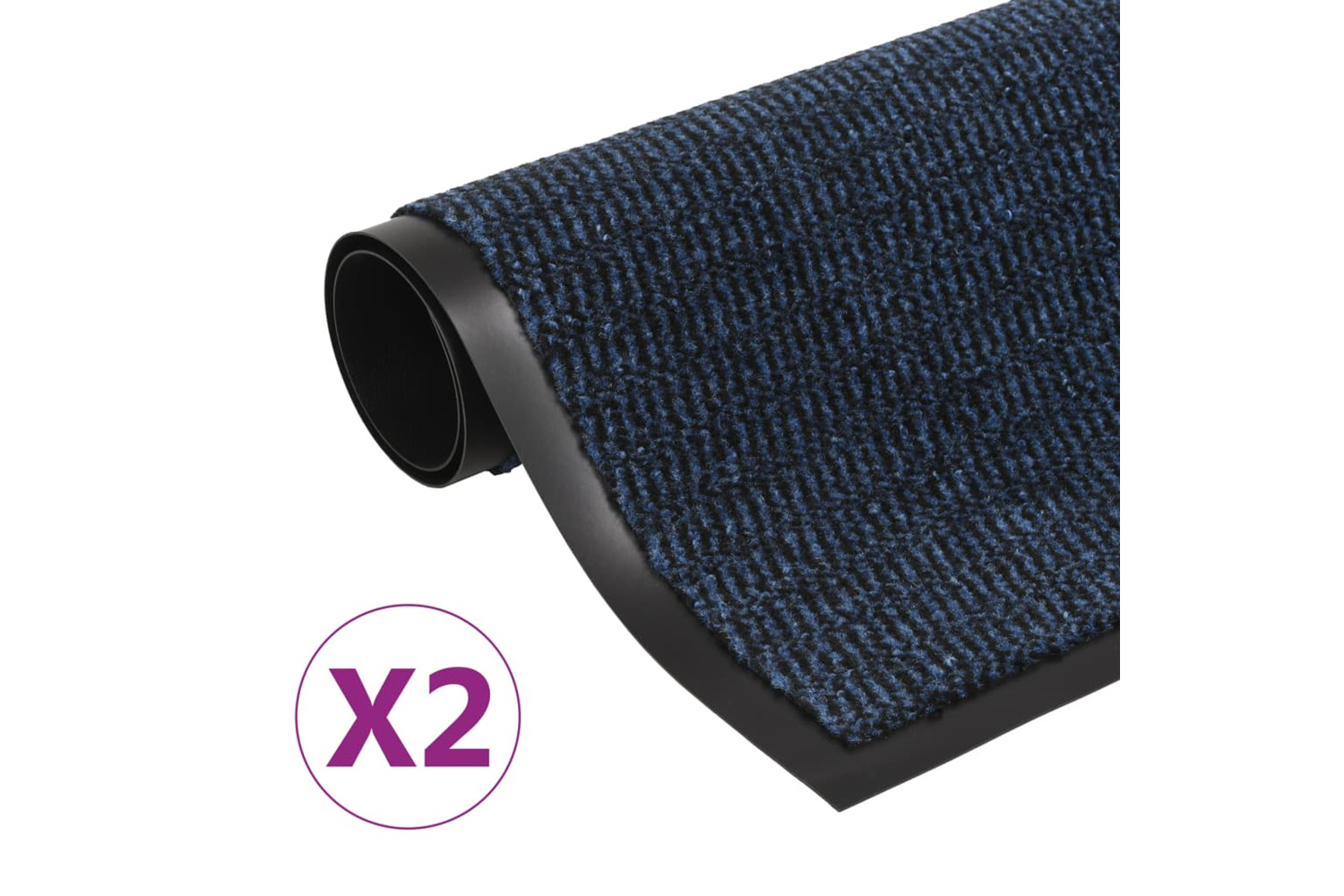 vidaXL 3051616 Dust Control Mats 2 Pcs Rectangular Tufted 90x150cm Blue