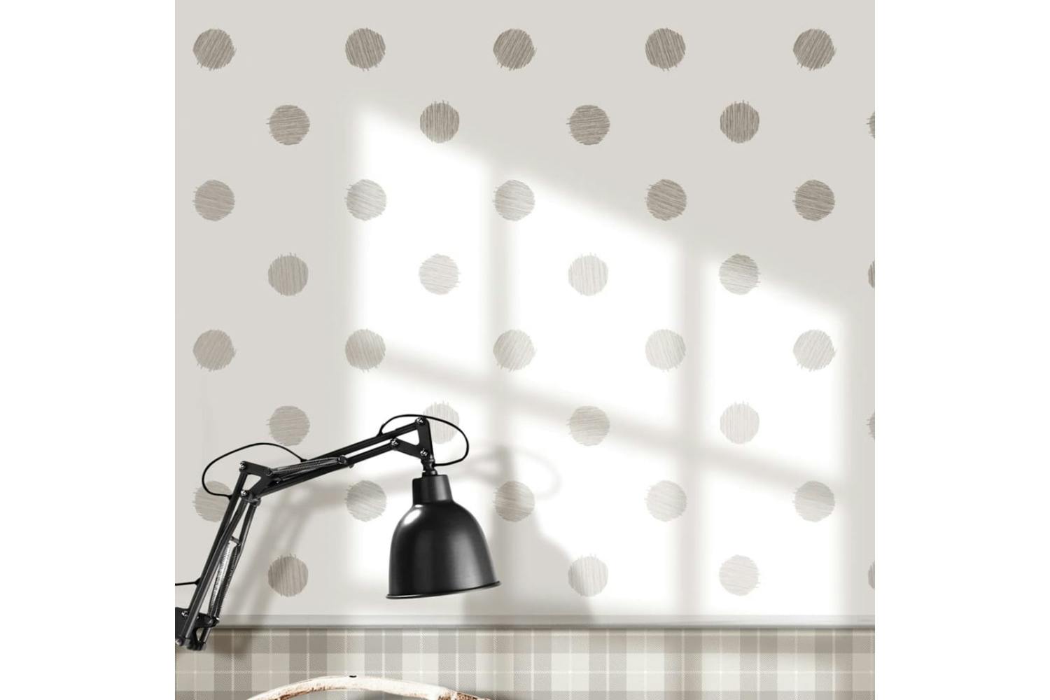Noordwand 425315 Urban Friends & Coffee Wallpaper Dots White And Grey