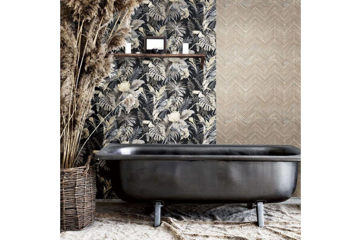 Noordwand 440449 Topchic Wallpaper Herringbone Brown