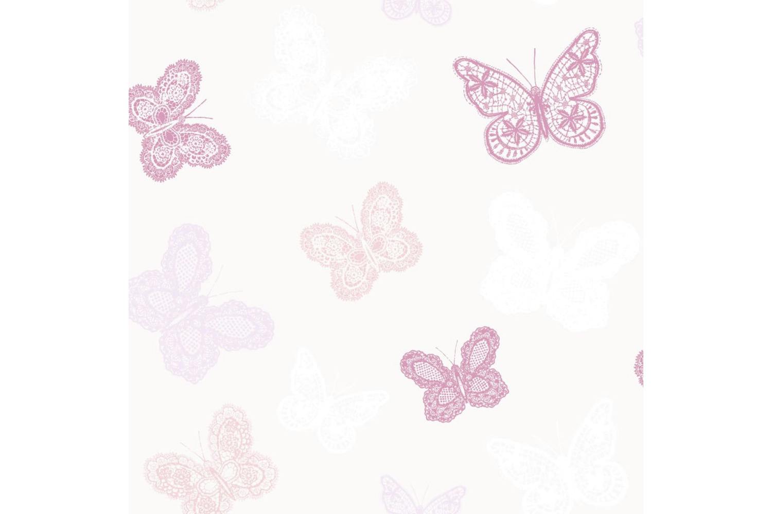 Noordwand 422660 Kids At Home Wallpaper Butterfly Pink 100114