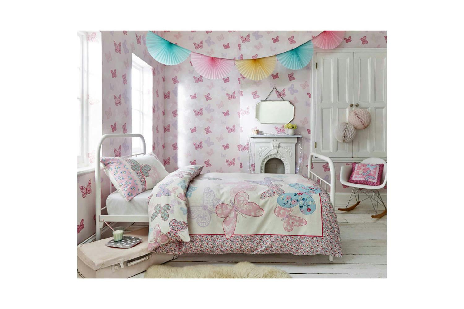 Noordwand 422660 Kids At Home Wallpaper Butterfly Pink 100114
