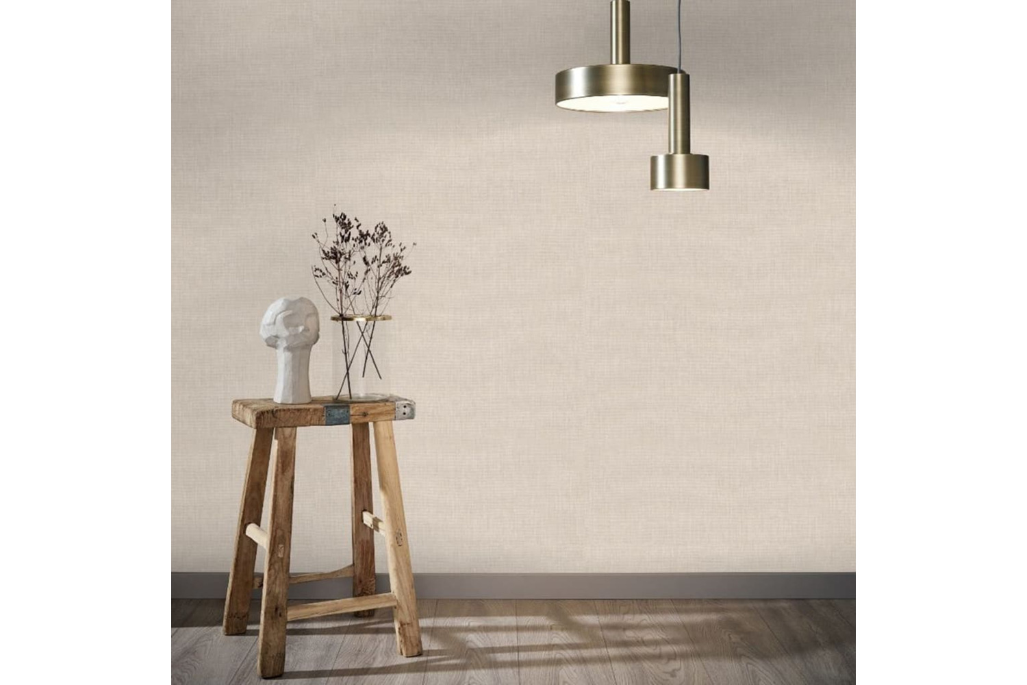 Noordwand 444829 Wallpaper Botanica Linnen Look Dark Beige And Sand