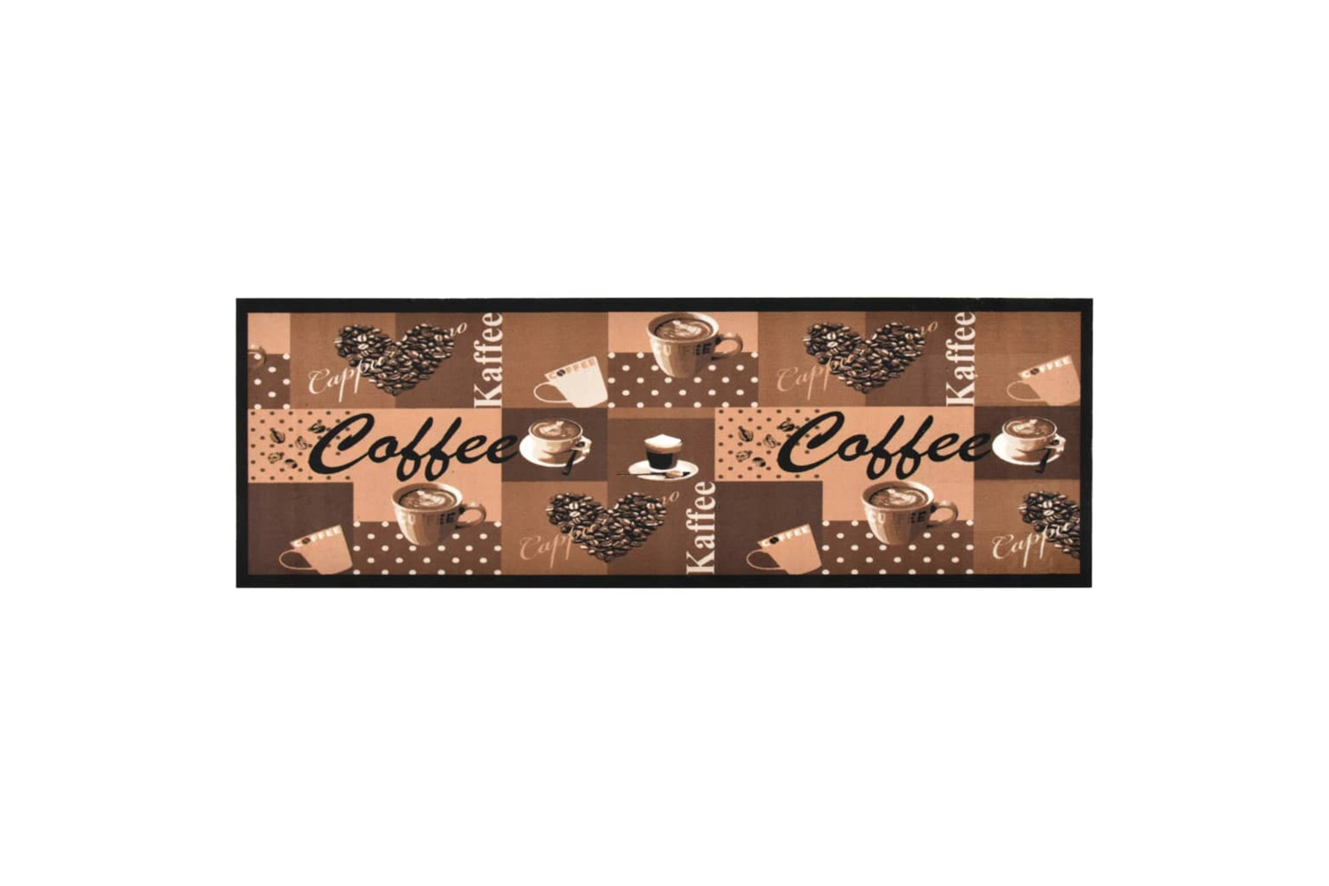 vidaXL 315970 Kitchen Carpet Washable Coffee Brown 45x150cm