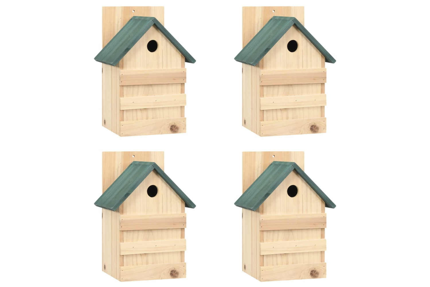 vidaXL 47248 Bird Houses 4 Pcs 23x19x33cm Firwood