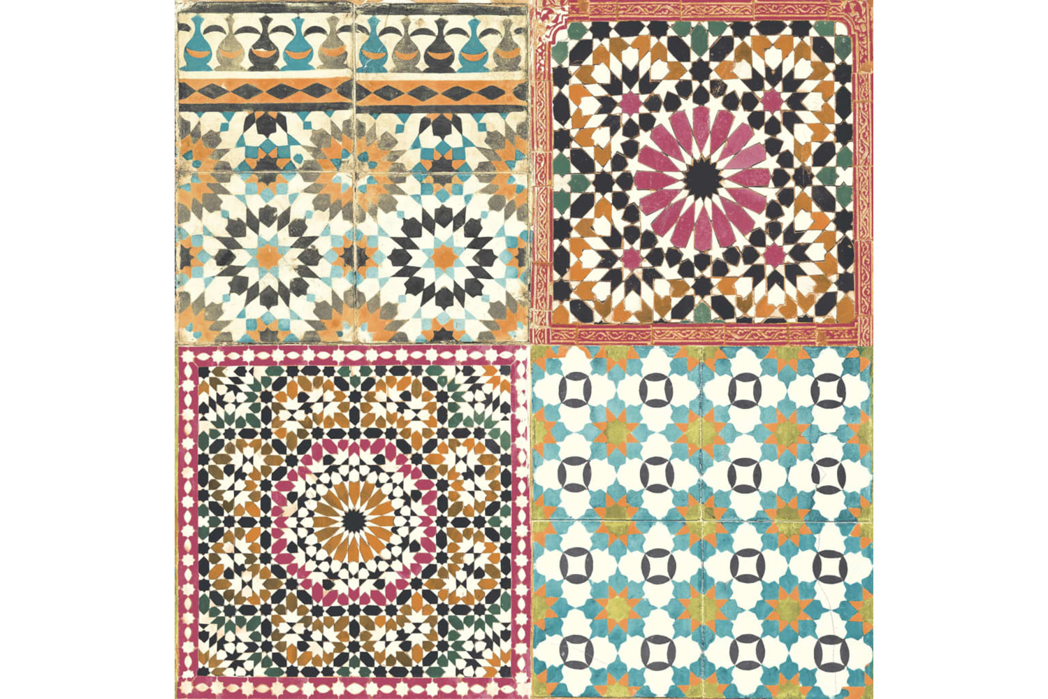 Dutch Wallcoverings 426251 Wallpaper Moroccan Tiles Multicolour