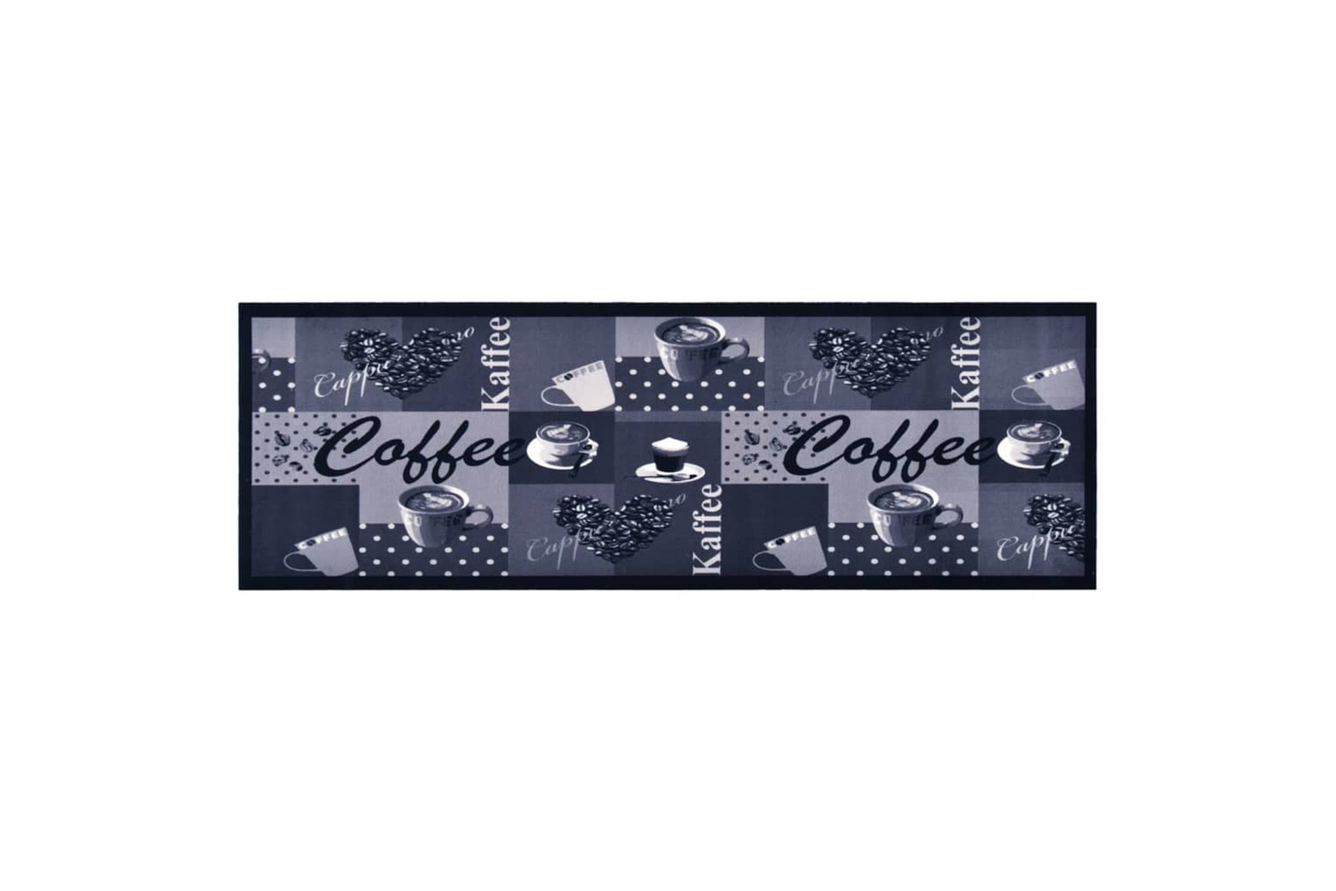 vidaXL 315969 Kitchen Carpet Washable Coffee Blue 60x300cm