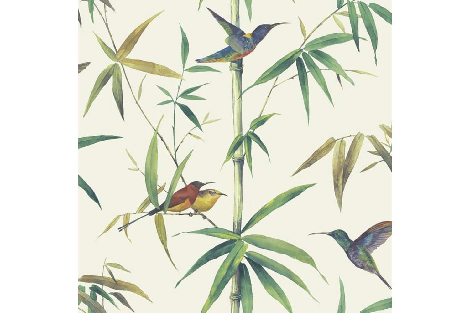 Noordwand 431356 Wallpaper Kolibri And Bamboo Ecru