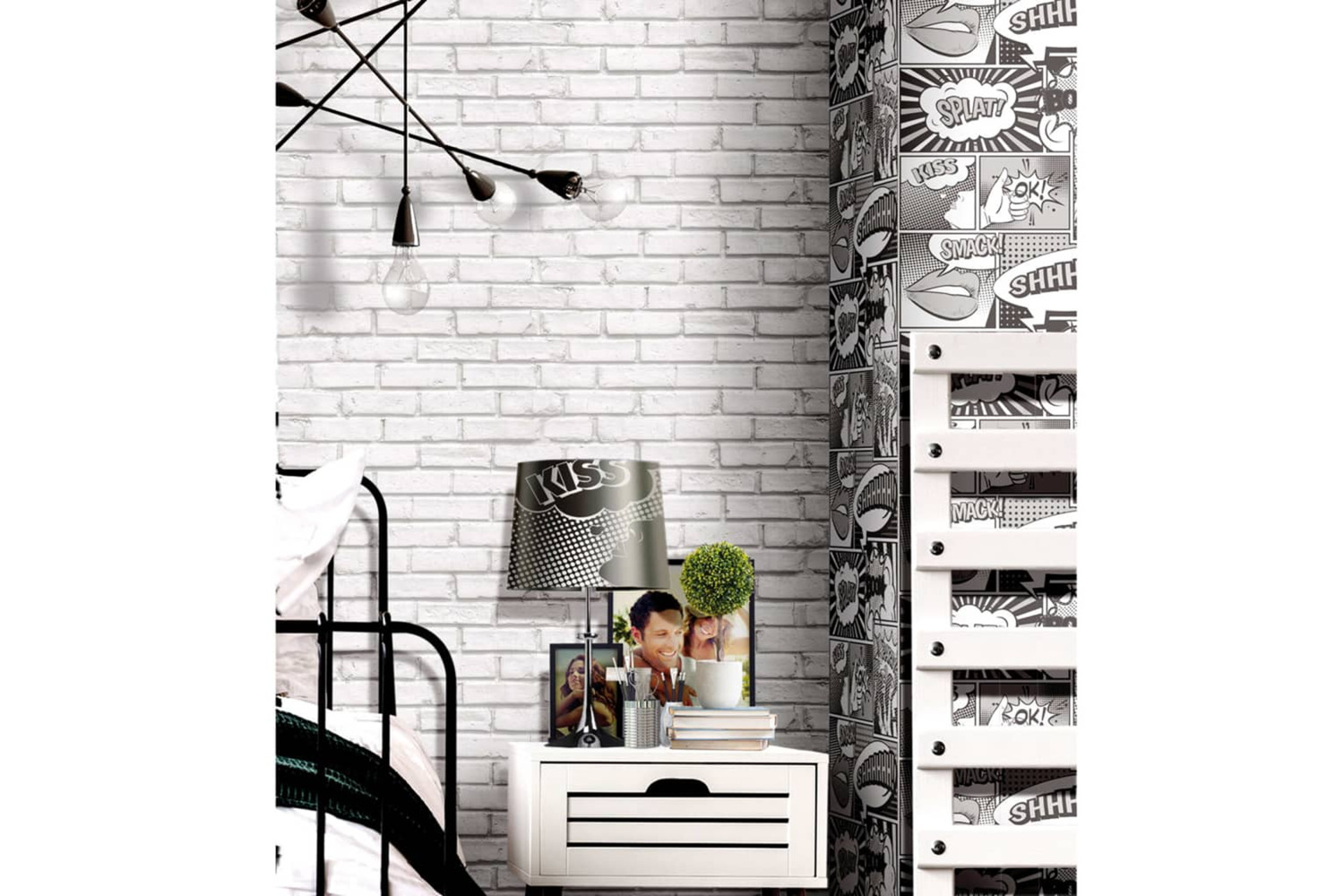 Noordwand 425320 Urban Friends & Coffee Wallpaper Bricks Grey And White