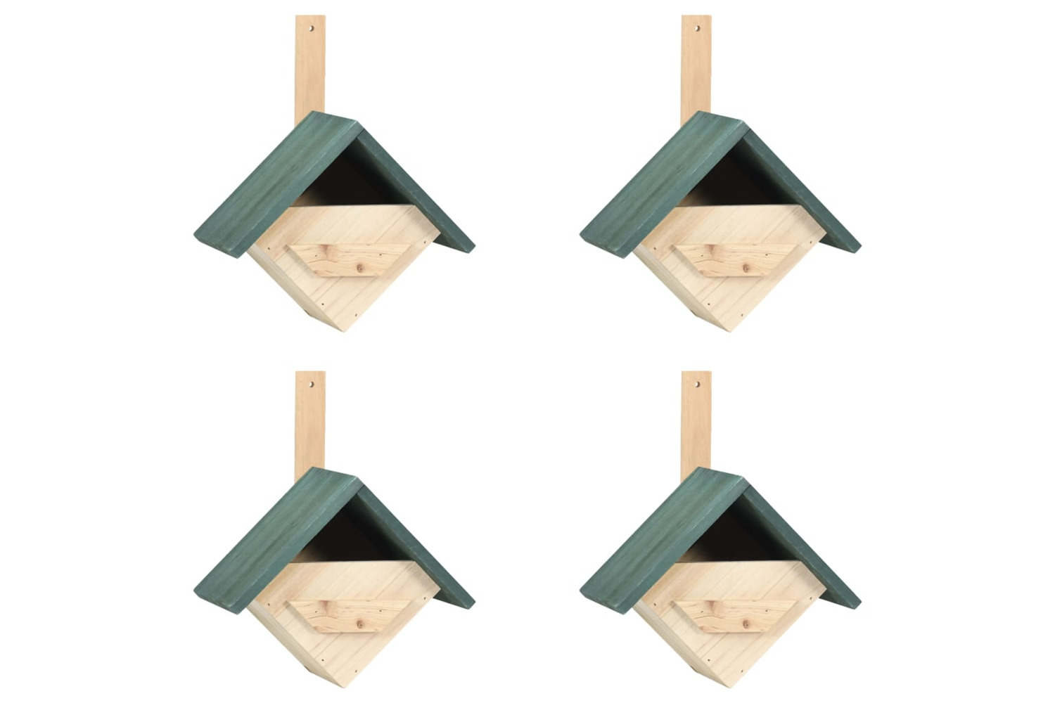 vidaXL 47247 Bird Houses 4 Pcs 24x16x30cm Firwood