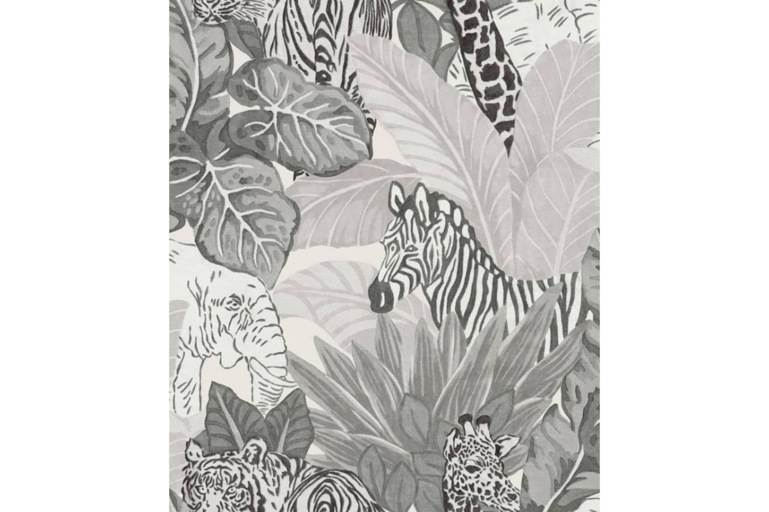 Noordwand 440443 Good Vibes Wallpaper Jungle Animals Grey And Black