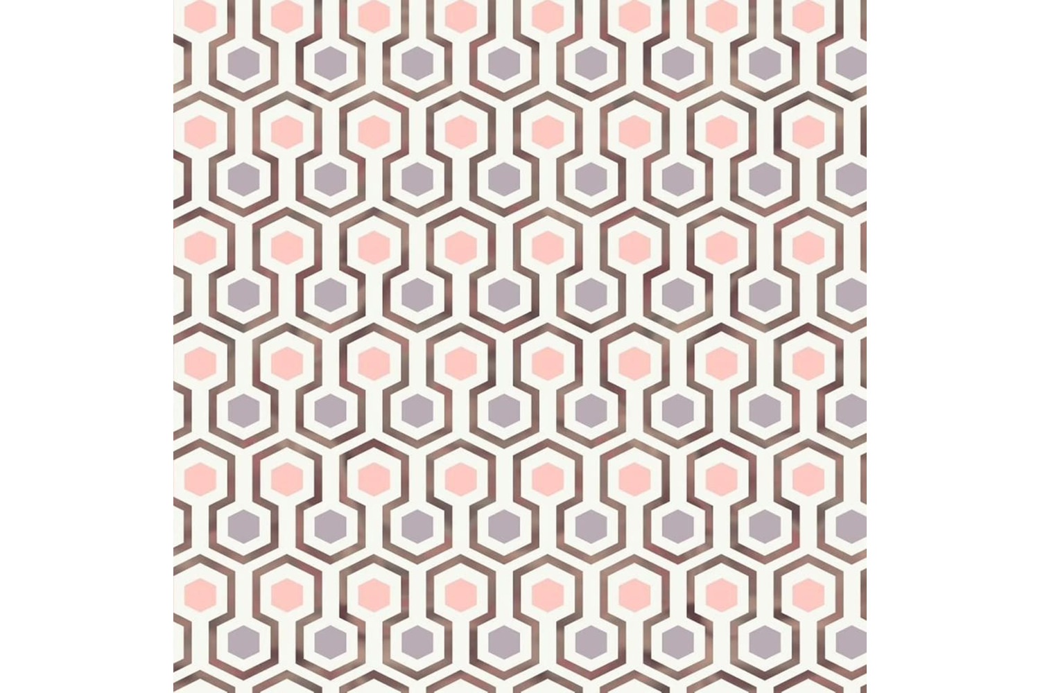 Noordwand 440445 Good Vibes Wallpaper Hexagon Pattern Pink And Purple