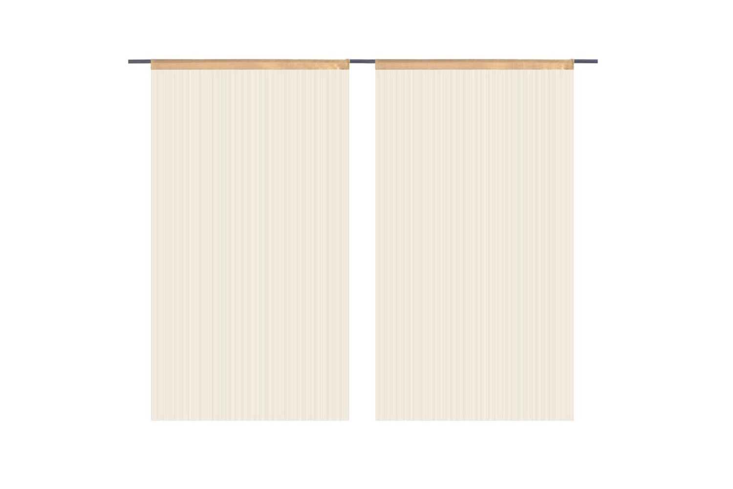 vidaXL 132405 String Curtains 2 Pcs 140x250cm Beige