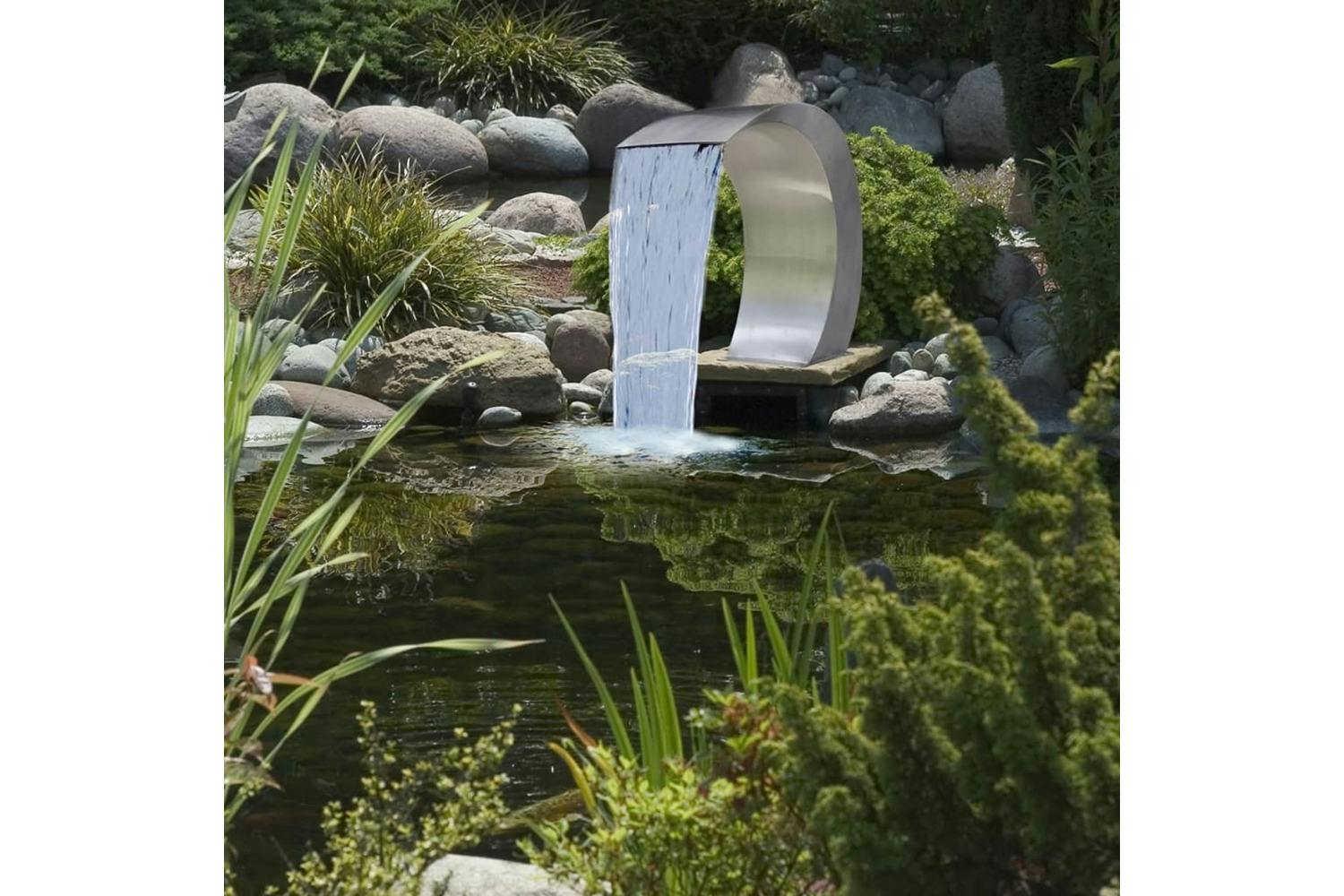 Vidaxl 41685 Garden Waterfall Pool Fountain Stainless Steel 45x30x60 Cm