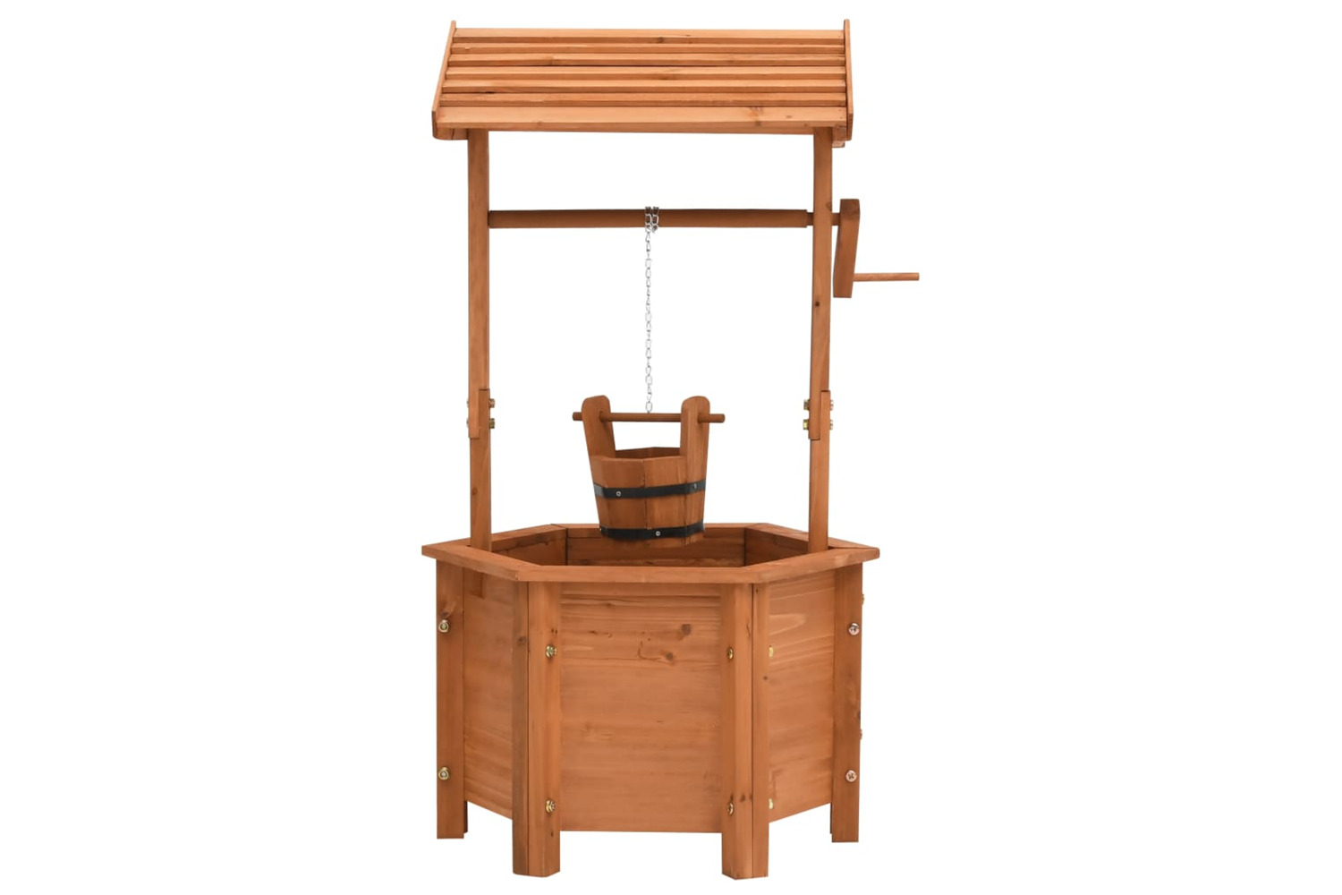 vidaXL 47238 Garden Wishing Well Planter 40x40x84cm Firwood