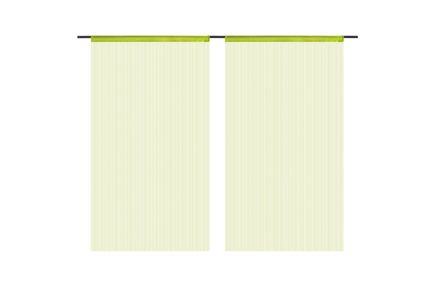 vidaXL 132413 String Curtains 2 Pcs 140x250cm Green