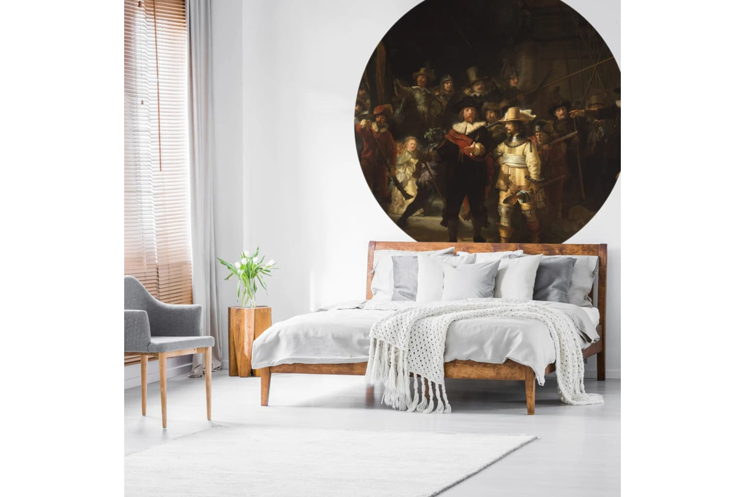 Wallart 440353 Wallpaper Circle The Night Watch 190 Cm