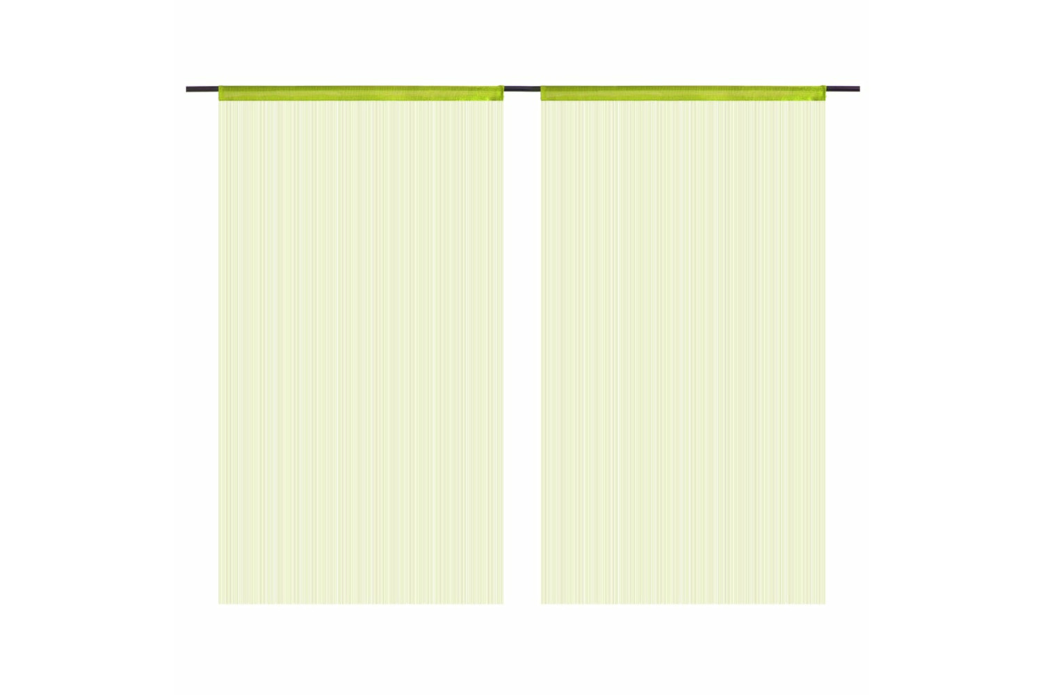 vidaXL 132412 String Curtains 2 Pcs 100x250cm Green