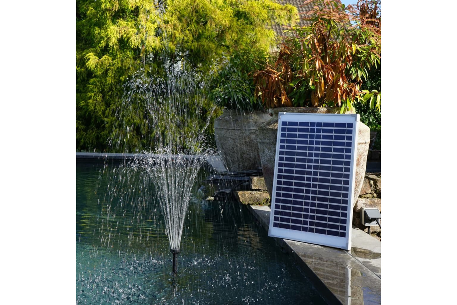 Ubbink Garden Fountain Pump Set Solarmax 1000 With Solar Panel