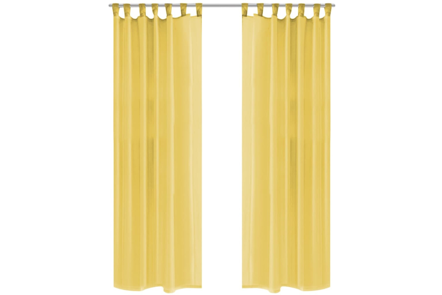 vidaXL 132250 Voile Curtains 2 Pcs 140x245cm Yellow