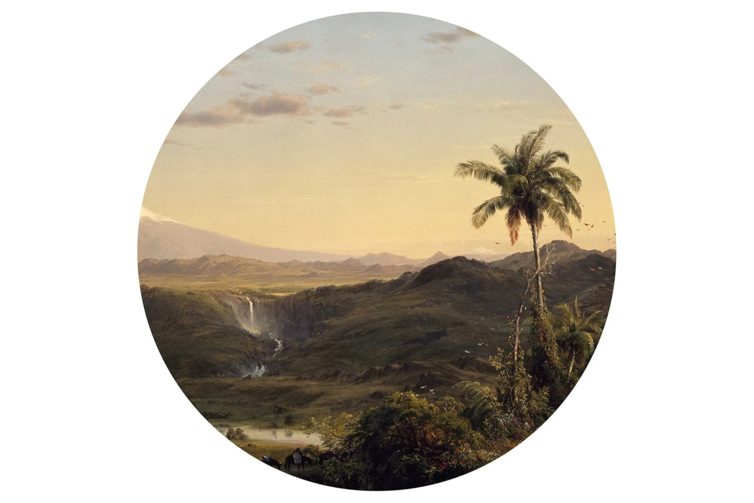 Wallart 440362 Wallpaper Circle The Americas 142.5 Cm