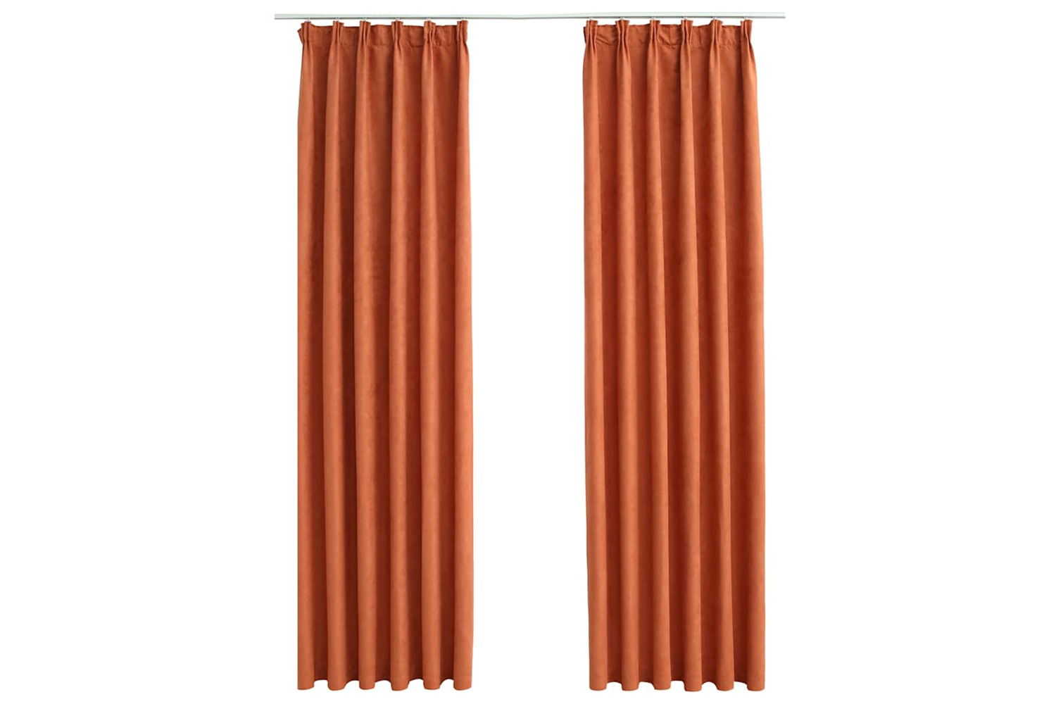 Vidaxl Blackout Curtains With Hooks 2 Pcs Rust 140x225 Cm